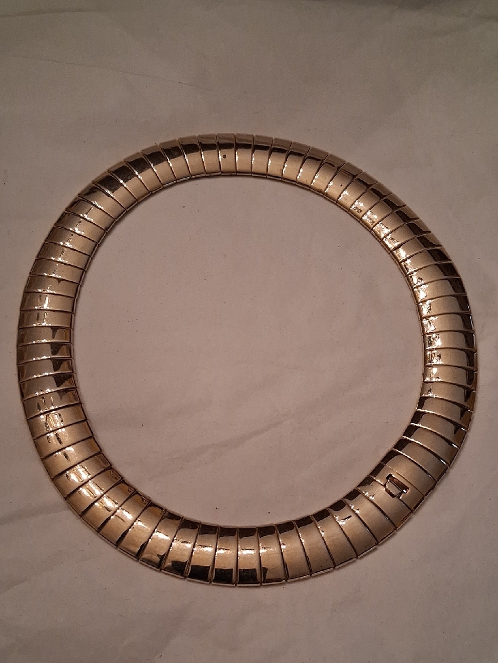 Vintage Unmarked Goldtone Egyptian Revival Collar Necklace